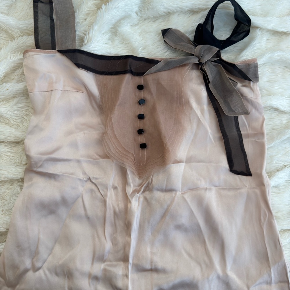 Valentino Elegant Black and Cream Women's Camisole